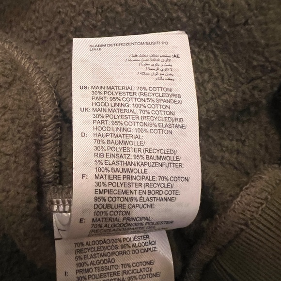 adidas Originals Men's Adicolor Essentials Trefoil Hoodie Olive Green Size L - Picture 6 of 6